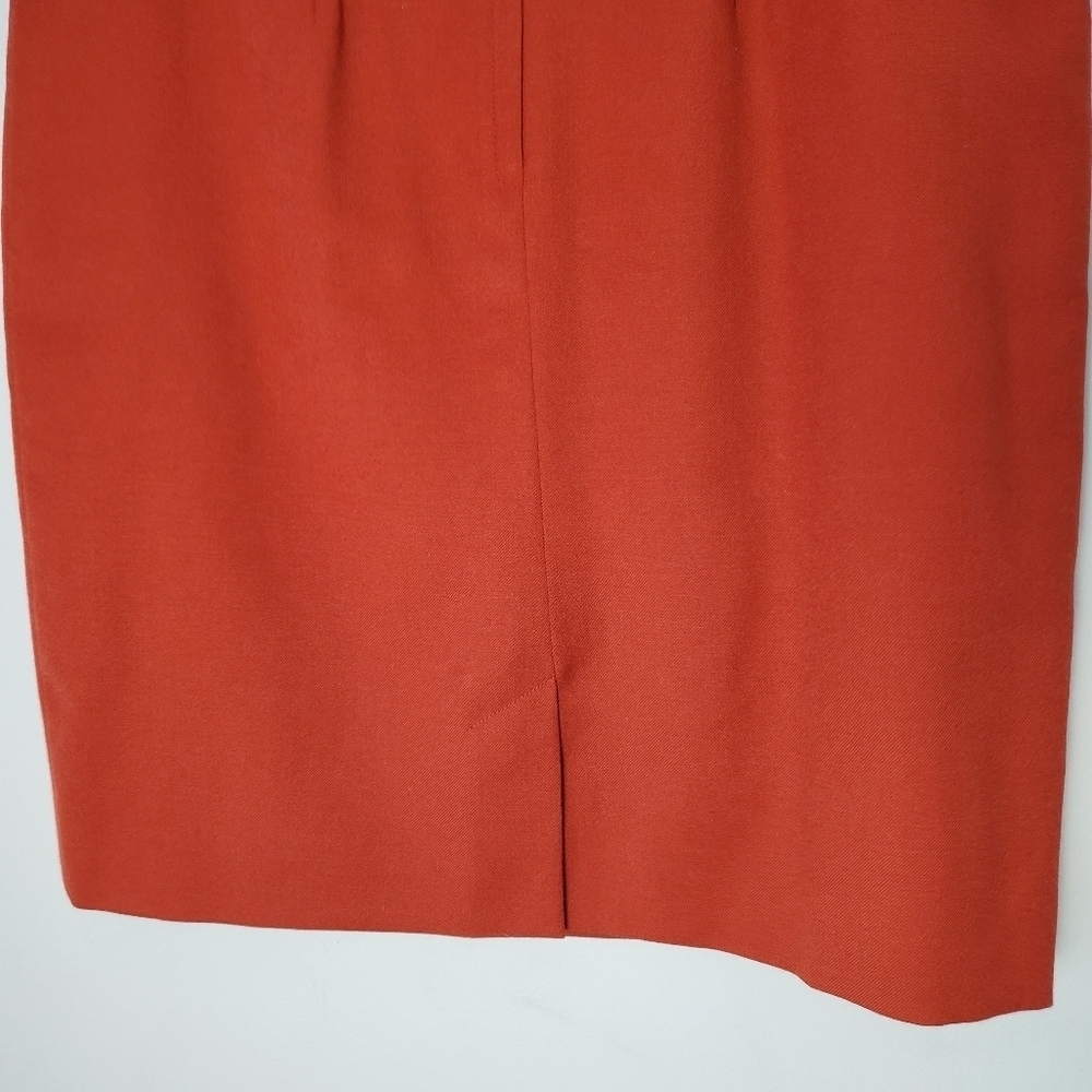 Vintage Conrad C Wool Orange Blazer and Pencil Skirt Set - Picture 9 of 15